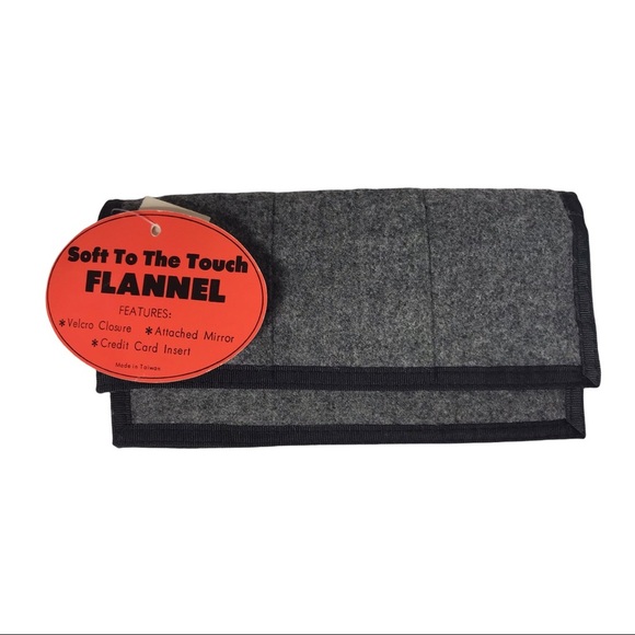 NWT Soft Flannel Gray Long Wallet - Picture 2 of 12